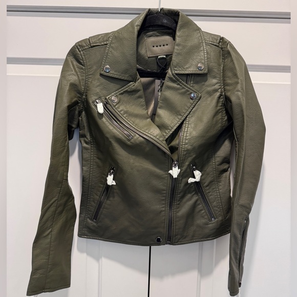 Brand new Blank NYC green vegan leather jacket - Picture 1 of 10